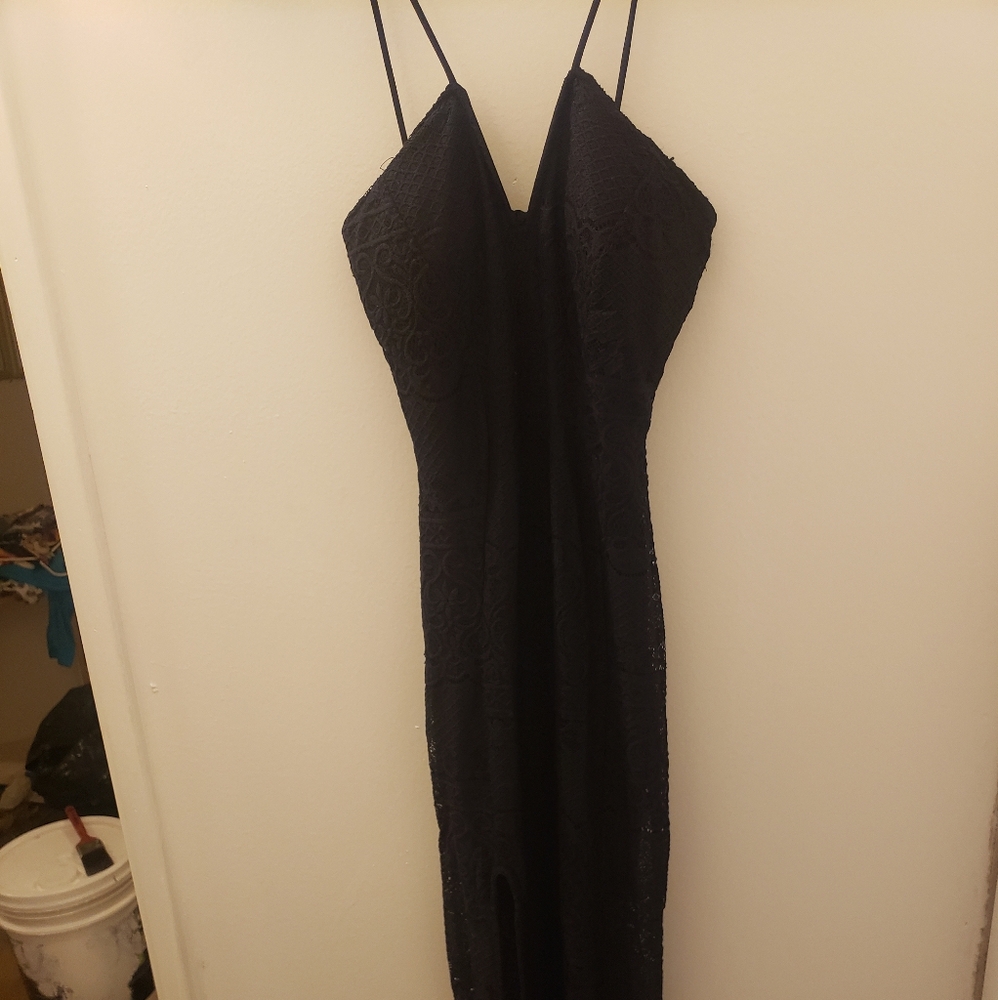 Elegant Black Lace Dress